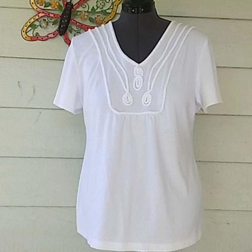 Karen Scott XL white Blouse